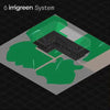 video of an Irrigreen irrigation system showing how water is conserved and not wasted with the yard mapped feature.